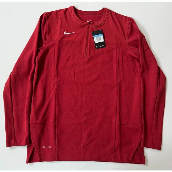 Nike Men's 1/2 Zip Shirt Pullover Football Top Burgundy CW3509-613 Size M NWT - Picture 1 of 12